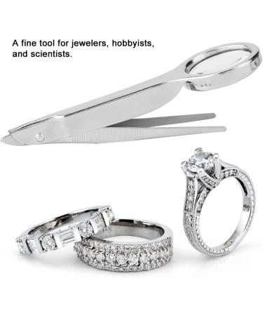 July Gift Magnifying Glass Tweezer Multi-Functional Tweezer with Magnifier 10X Magnifier Professional Tools Portable for Home Use Watchmakers Busniess Use Wacth Repair - Buy Online on SooperMarket.com