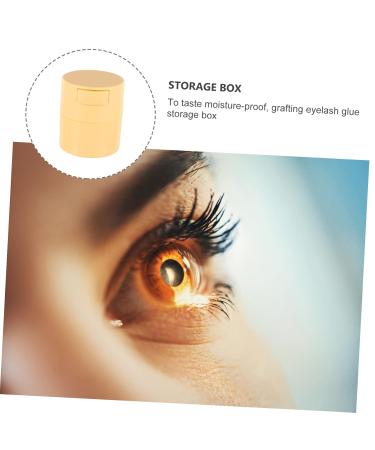 Balacoo Eyelash Glue Jar - Portable Lash Extension Tool Sealed Hard Plastic Makeup Container - 8.5x7cm - Perfect for Eyelash Extensions - Buy Online on SooperMarket.com