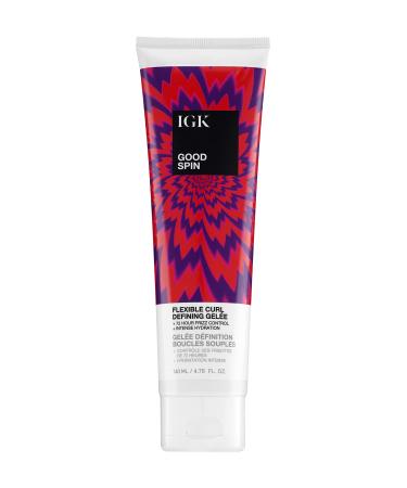 IGK GOOD SPIN Flexible Curl Defining Gelee | Hydrating + Frizz Control + Hold | Vegan + Cruelty Free | 4.75 Oz