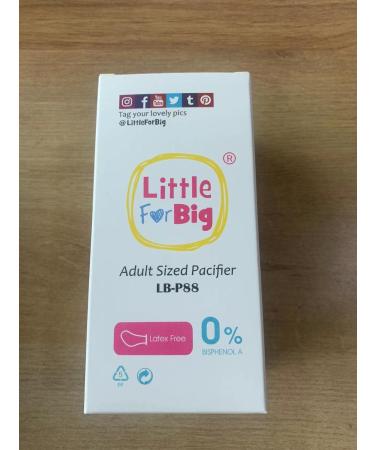 LittleForBig Large Shield Pacifier Generation 3 - Adult Size 3 Paci Pack in White Black Green | International Shipping - Buy Online on SooperMarket.com