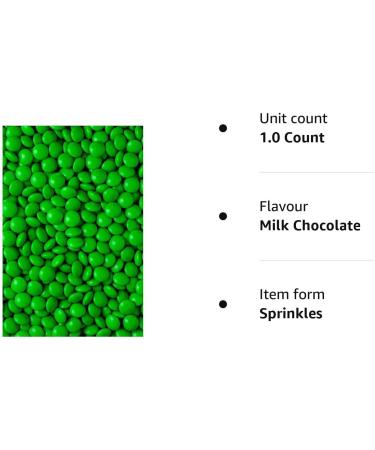 Simply Topps Green Coloured Milk Chocolate Beans - 100g | Cake Cupcake & Cookie Sprinkles - Buy Online on SooperMarket.com