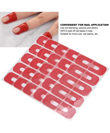 50PCS Disposable Nail Polish Protector Peel Off Stickers - U-Shape Tape for Nail Art, Skin Barrier & Spill Proof Cover - Buy Online on SooperMarket.com