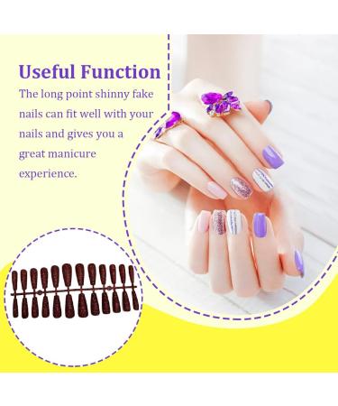 Dajidafu Girls Glitter False Nails Super Shinny Detachable Tips Accessories Press-on Frosted Wearable Full Cover Patches Shop - Buy Online on SooperMarket.com