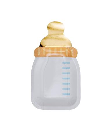 BABY BOTTLE SHAPED PLATE - Party Supplies - 8 Pieces