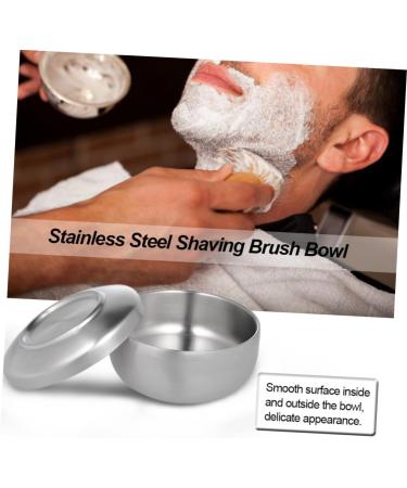 Angoily 3-Pack Razor Shell for Men - Premium Shaving Foam Cup & Soap Box | Steel Lid Silver Design - 11x11x6.5cm - Buy Online on SooperMarket.com