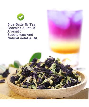 Plant Gift - Blue Butterfly Flower Herbal Tea -40G/1.41oz (135 Cups) | Natural Food Coloring Iced Tea Cocktails Mocktails | Caffeine free - Thai tea - Buy Online on SooperMarket.com