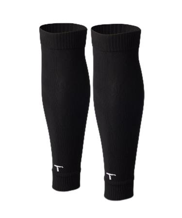 T1TAN Football Tube Socks - Men Women and Children - Various Colors and Sizes Black 35-38