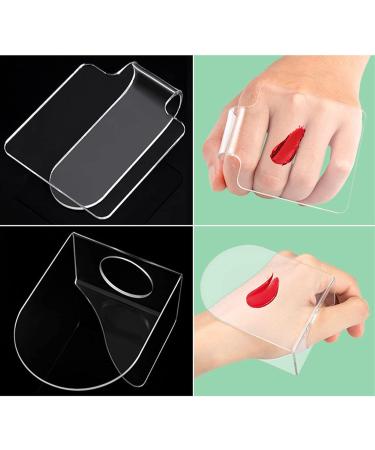 Cosmetic Acrylic Mixing Palette - Transparent Mixing Tray & Spatula Set for Makeup & Nail Art | International Shipping - Buy Online on SooperMarket.com