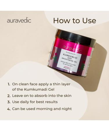 Kumkumadi Gel - Saffron Infused Moisturizer for Dull Skin | Hydrating & Illuminating Face Cream for All Skin Types | 3.53 Oz/100g - Buy Online on SooperMarket.com
