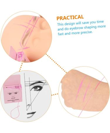 Healeved 3pcs Eyebrow Measurement Tool Eye Brow Corrector Cosmetic Measuring Tools Pink Household - Buy Online on SooperMarket.com