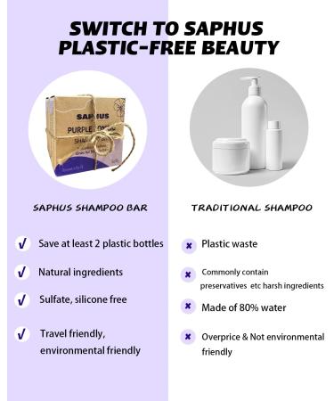 Purple Shampoo & Conditioner Bar Set | Neutralizes Brassy Tones | Sulfate Free | Travel Friendly for All Hair Types - Buy Online on SooperMarket.com