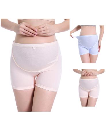 FEOYA Maternity Shorts Knickers High Elastic Cotton Safety Shorts Pants 2pcs XL (132-165 lb) Boxershorts Hohe Taille 002