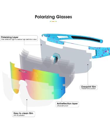 BOLLFO Cycling Sunglasses | UV 400 Polarized Eyewear for Men Women - Colorful Lens - Buy Online on SooperMarket.com
