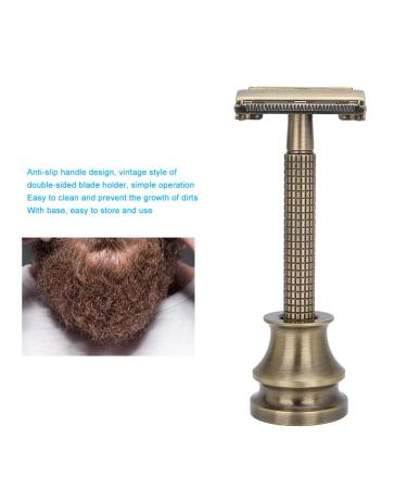 Slip-Resistant Manual Beard Shaver Safety Razor | Durable Gold Beard Cutter Tool for Men - Buy Online on SooperMarket.com