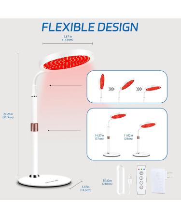 Shyineyou Red Light Lamp 660 & 850 & 940 Infrared Light Lamp Upgraded 100LEDs 3-in-1 Chips Red Light Lamp for Home/Office Use Large - Buy Online on SooperMarket.com