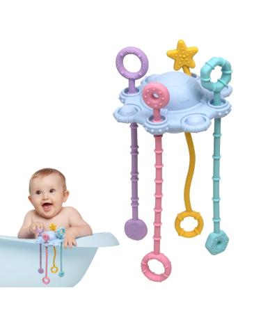Babies pull cord activity toys spinner sensor toys for toddlers |Interactive child -friendly nativity toy |Toys for early development and activity in blue