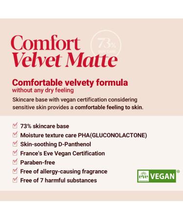 ESPOIR Pro Tailor Foundation Be Velvet SPF22 PA++ 5 Beige 1.01 fl oz - Long-Lasting 48-Hour Cover with Thin, Easy-Blending Formula for Improved Skin Texture | Velvety Comfort Without Dryness - Buy Online on SooperMarket.com