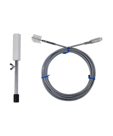 Kakudai 6055 Pipe Cleaner with Brush 16.4 ft (5 m) for Cleaning Drain 5m Includes brush