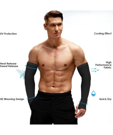 Ouligay 4 Pairs Armchair Compression Arm Sleeves - UV Protection & Cool Arm Warmers for Men & Women | Perfect for Basketball Volleyball Golf & Running - UPPF 50 - Buy Online on SooperMarket.com