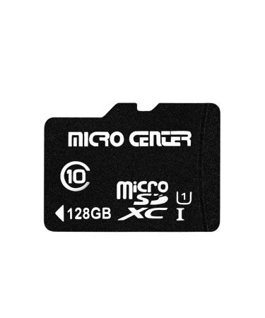 Micro Center 128GB Class 10 MicroSDXC Flash Memory Card with Adapter for Mobile Device Storage Phone, Tablet, Drone & Full HD Video Recording - 80MB/s UHS-I, C10, U1 (1 Pack)