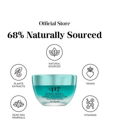 417 Dead Sea Cosmetics Mineral Aqua Face Moisturizer for Oily Skin | Hydrating Cream with Jojoba Oil & Shea Butter - 1.7 oz - Buy Online on SooperMarket.com