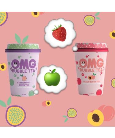 GITABI OMG BUBLE TEA 10x270ML - Normal Is Boring Fruit Bubble Tea Kit with Bubbles and Straws Set Passion Fruit Syrup and Popping Apple Flavour Bubbles - Buy Online on SooperMarket.com