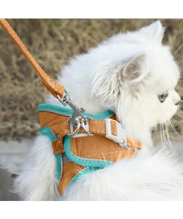 Fueegue Cat Harness with Leash - Escape Proof Adjustable Soft Harness for Cats & Small Dogs - Green S - Buy Online on SooperMarket.com