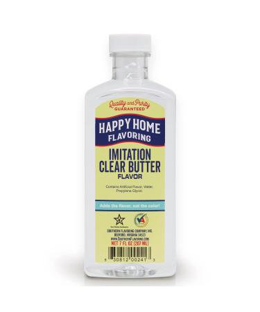 Happy Home Imitation Clear Butter Flavoring, Non-Alcoholic, Certified Kosher, 7 oz.