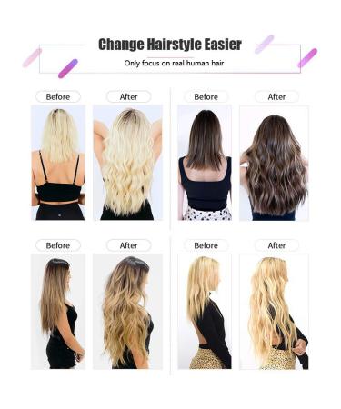 Buy Laavoo 60cm Real Hair Balayage Extensions - Dark Brown Ombre Light Brown Sew-In Weft - 120g #2/8/2 - Premium Quality Hair Extensions - Buy Online on SooperMarket.com