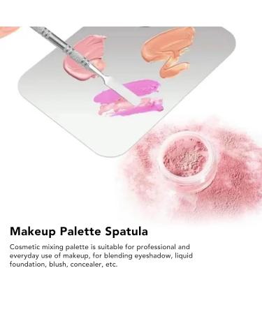 Buy Stainless Steel Makeup Mixing Palette | Cosmetic Artist Mixing Palette & Spatula for Nail Art & Eyeshadow - International Shipping Available - Buy Online on SooperMarket.com