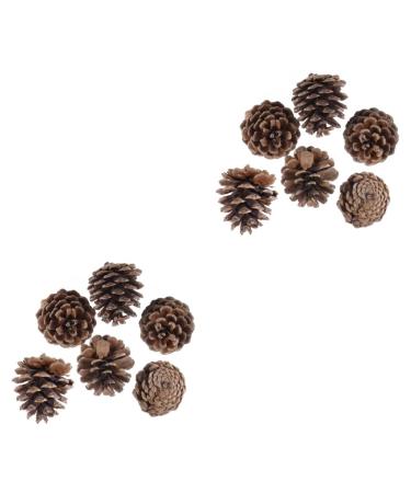 ABOOFAN 72 Pcs Xmas Pine Cone Ornaments Christmas Pine Cone Pine Cone Decorations Pine Needles Natural