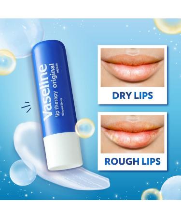 Vaseline Lip Therapy Stick Rosy Lips & Original Variety Pack | 4.8g (4 Pack) - Petroleum Jelly Lip Balm - Buy Online on SooperMarket.com