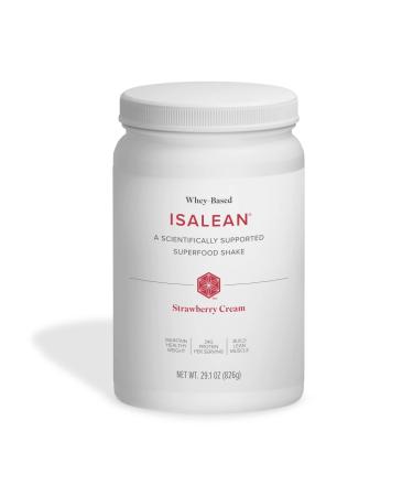 Isagenix IsaLean Shake - Complete Superfood Meal Replacement Drink Mix for Maintaining Healthy Weight and Lean Muscle Growth - 826 Grams - 14 Meal Canister (Strawberry Cream Flavor)