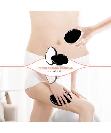 Crystal Hair Eraser - Reusable Painless Hair Removal Tool for Men and Women - Exfoliation Magic for Back, Arms, and Legs - Black - Buy Online on SooperMarket.com