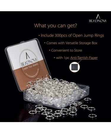 BEADNOVA 10mm Silver Open Jump Rings for Jewelry Making - 300Pcs - Buy Online on SooperMarket.com