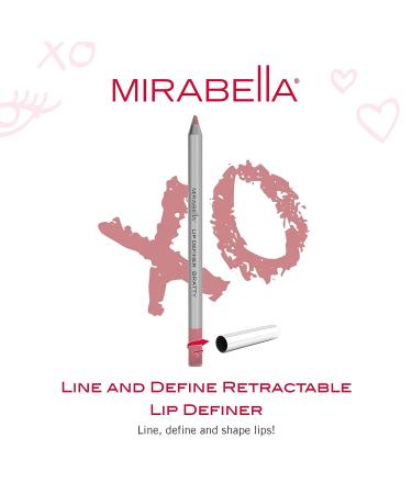 Mirabella Lip Definer Pencil Bratty - Retractable Lip Liner with Vitamin C & E - Long-Lasting & Moisturizing Formula - Gluten & Cruelty-Free - Buy Online on SooperMarket.com