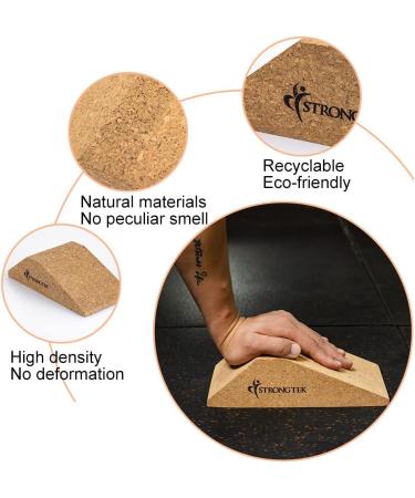 StrongTek Calf Raise Block Squatting Heel Wedge Block (Pair) | Non-Slip Portable Ramp for Weightlifting | Slant Board for Squat/Deadlift/Yoga | Improve Posture & Prevent Muscle Strain - Buy Online on SooperMarket.com