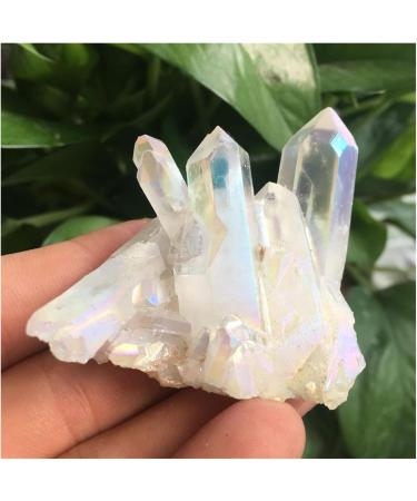 Natural Crystal Rough Beautiful White Flame Aura Quartz Crystal Cluster Specimen 90-100g - Buy Online on SooperMarket.com