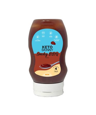 Keto Skinny Smokey BBQ Sauce 300ml - Low Carbohydrates Everyday Vegan Sauce - No Artificial Flavors Zero Calorie Sugar Free All Purpose Keto Diet Sauce Smokey BBQ 300 ml (Pack of 1)