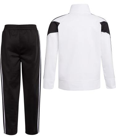adidas Boys 2 Piece Colorblock Tricot Track Set Size 7 - White - Buy Online on SooperMarket.com