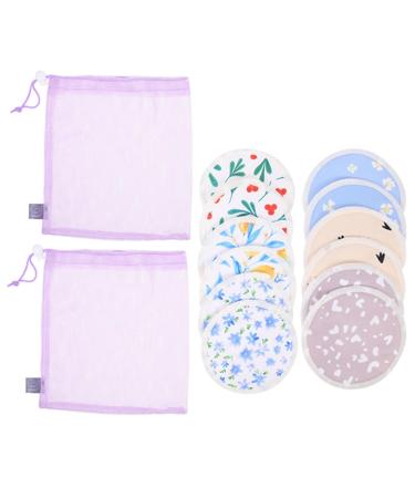 ifundom 1 Set Wash Breast Pads Breastfeeding Pads Washable Breastfeeding Breast Pads Breastfeeding Cushions Cotton Pads Polyester Cotton Printed TPU Coated Cloth Cover Breast Milk Mother