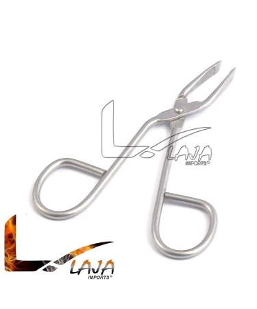 LAJA Imports Professional Stainless Steel Eyebrow Nose Hair Clip Tweezer - Flat Tip Tweezers for Hair & Eyebrow Removal | Silver Tone - Buy Online on SooperMarket.com