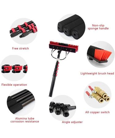 Window Cleaning Pole Water/Hose Fed Pole Window Cleaning Brush Equipment Extendable Cleaner Pole for Large Vehicles Trucks Roof/5.4M/18Ft 35cm Brush Head 9M/30FT - Buy Online on SooperMarket.com