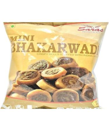 Saras Mini Bhakharwadi 200g (Pack of 2) | Crunchy and Flavorful Snack | Popular Indian Savouries | Treat for Every Occasions | Bite Sized Snack - Buy Online on SooperMarket.com