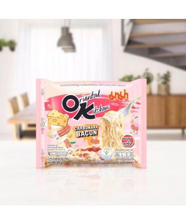 MAMA Carbonara Bacon Flavour Oriental Style Instant Noodles Ramen 85g (Pack of 4) - Buy Online on SooperMarket.com