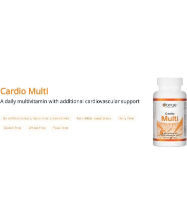 Orange Naturals - Cardio Multi 60 Tablets - Daily Multivitamin for Men and Women with Additional Cardiovascular Support - Includes Potassium Citrate Vitamin K2 Iodine CoQ10 Magnesium and More - Buy Online on SooperMarket.com