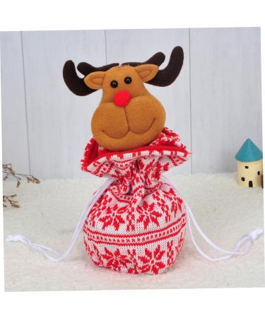 KOMBIUDA 1pc Bags Candy Christmas Hanging Adorable Ornament Knitted Kids Portable Storage Bag Elk - Buy Online on SooperMarket.com
