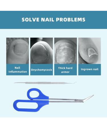 Long Handled Stainless Steel Toenail Clippers for Seniors - Precision Ingrown Toenail Scissors for Thick Toenails - Buy Online on SooperMarket.com