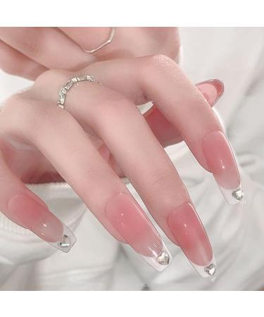 Heart Nail Rhinestones 90 Pcs Acrylic Flatback 3mm Heart Nail Charms Nail Art Rhinestones Gems 3D Nail Art Decorations for DIY Crafts Jewelry Making (Clear) - Buy Online on SooperMarket.com