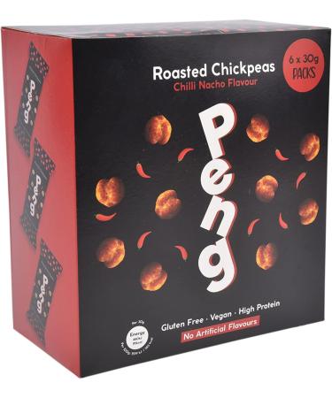 Peng Roasted Chickpeas Snack (6 x 30g) - High Protein Chilli Nacho Flavor - Buy Online on SooperMarket.com